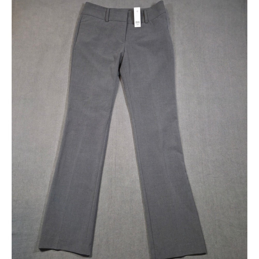 New York & Company Dress Pants Womens 4 Tall Gray 7th Avenue Bootcut Trousers